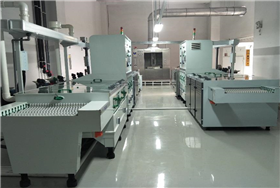 Lead free tin spray line